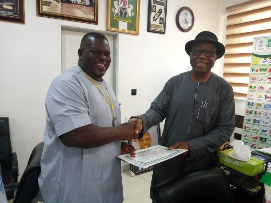 At last, Ochor get’s his certificate of returns for Ukwuani state constituency