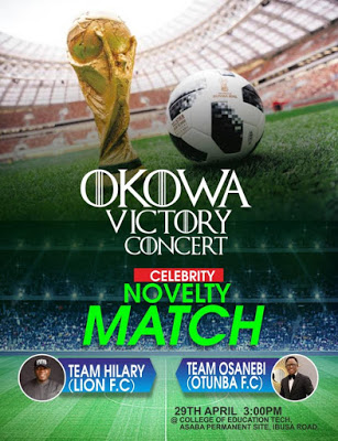 Osanebi, Ibegbulem, artists applaud Okowa’s 1st tenure feats, unite youths at novelty match