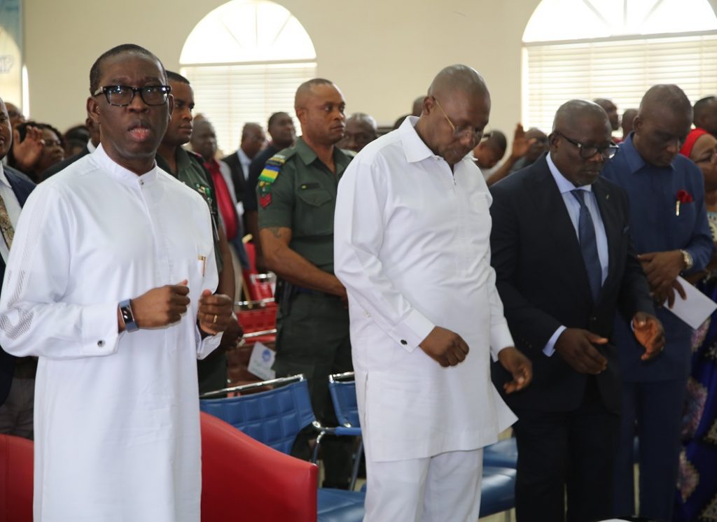 DELTA @ 28: Okowa attribute success stories to God, gives automatic job to 14 Deltans