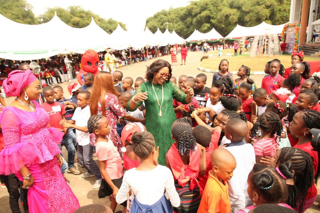 Dame Okowa, Mama Delta fetes children at 2019 Christmas party