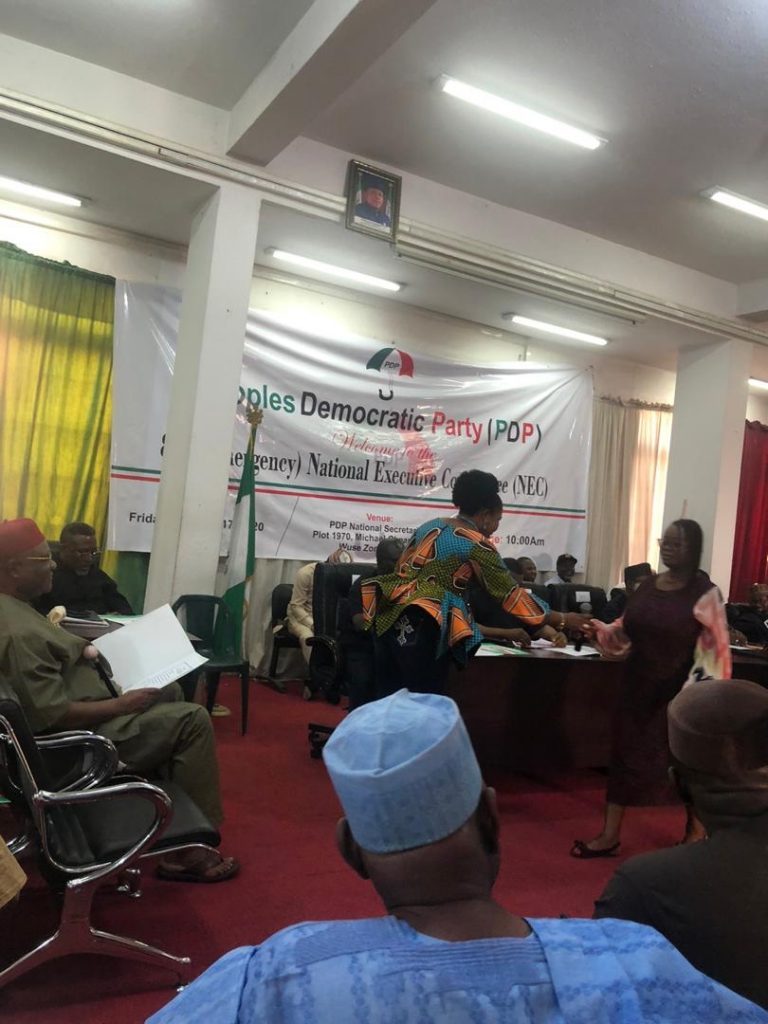 PDP’s NEC meeting rejects desecration of Nigeria’s democratic values