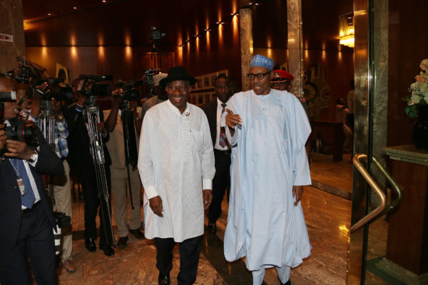 Former President Jonathan visits Buhari in Aso Rock
