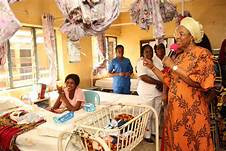 Dame Okowa presents gift to first New Year Day baby