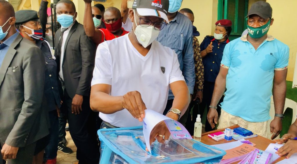 Okowa satisfied with peaceful conduct of LG polls