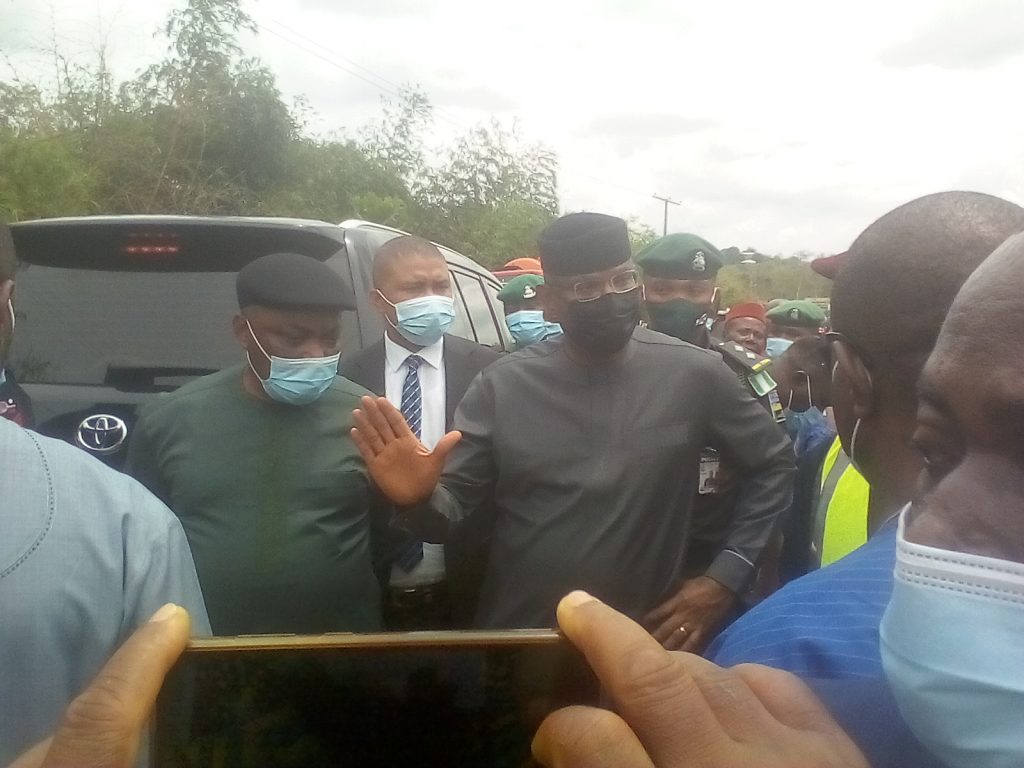 Omo-Agege, Nwaoboshi inspect Anwai-Illah Road rehabilitation, commend Buhari for approval; Nwaoboshi challenges elected officials