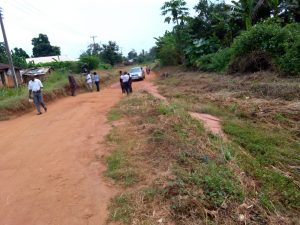 One of the many bad spots on Adonte Road.