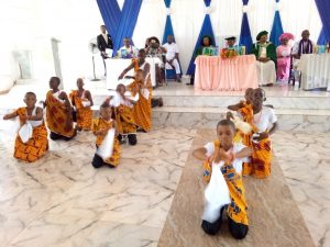 Cultural presentation by students of St. Pius Xth Grammar School, Onicha-Ugbo.