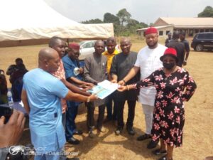 The signed peace agreement papers