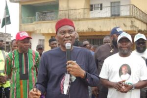 Hon. Ndudi Elumelu making consultation and declaring interest to re-contest for House of Representatives to constituents.