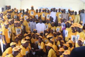 Oborevwori with supporters.