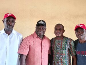 Dr. Stanley Okafor, second left, with some Ward leaders at the meeting.