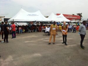 Another canopy with delegates.