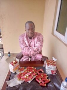 80 years' old suspect with cartridges.