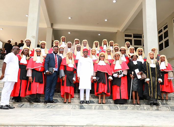 Okowa commends judiciary as Justice Elumeze retires