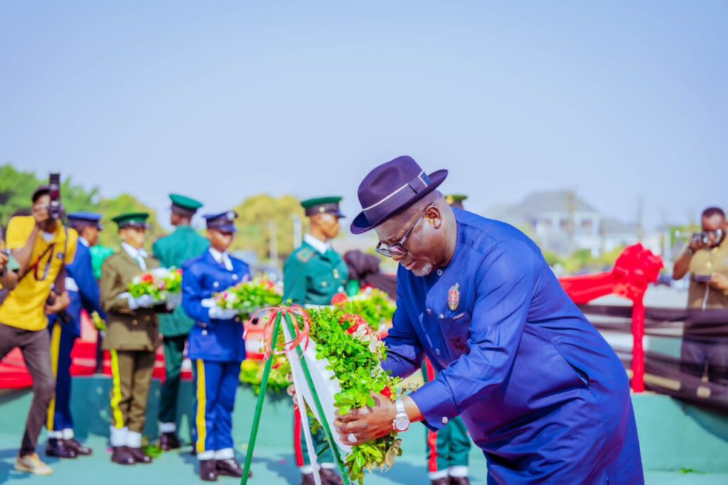 Armed Forces Remembrance Day: Oborevwori, Onyeme, others lay wreaths, as Nigerians honour fallen heroes