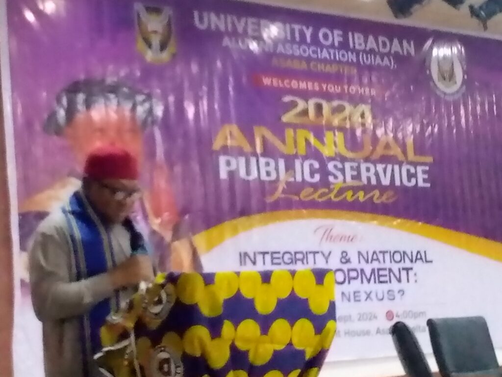 UIAA  Asaba lecture: Return to path of integrity to sustain national development, Egwuyenga tells Nigeria’s leaders