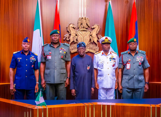Musa out, Oluyede in as CDS as President Tinubu reshuffles military high command; appoints new service chiefs