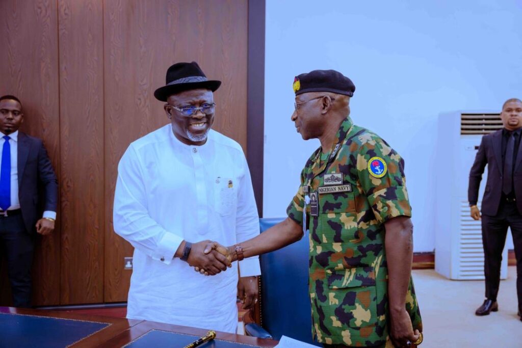 Oborevwori Salutes Navy’s Crucial Role in Protecting Nigeria’s Maritime and Oil Assets