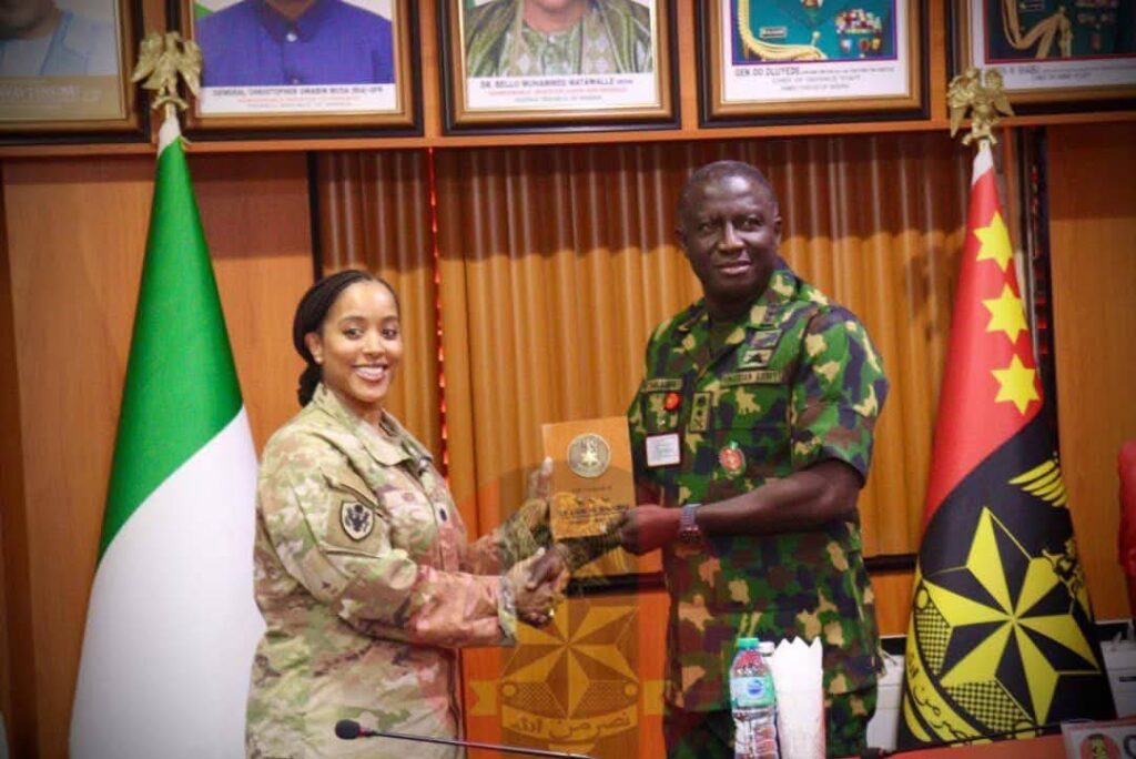 Gen. Shaibu pushes deeper Nigeria–US Army partnership, as Lt. Col. S. Moore visits