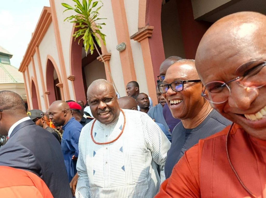 Peter Obi, political heavyweights pay last respects to late Senator Peter Nwaoboshi in Ibusa