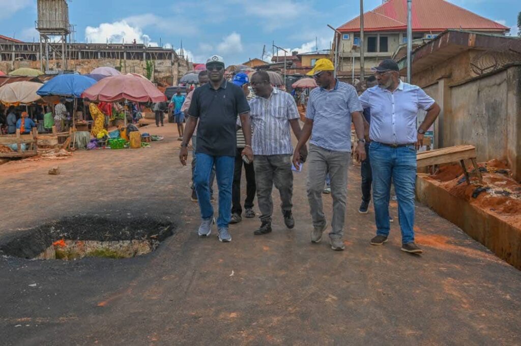 Delta Agency boss inspects flood control project draining through Ogbeogonogo Market to Otuogwu Bay