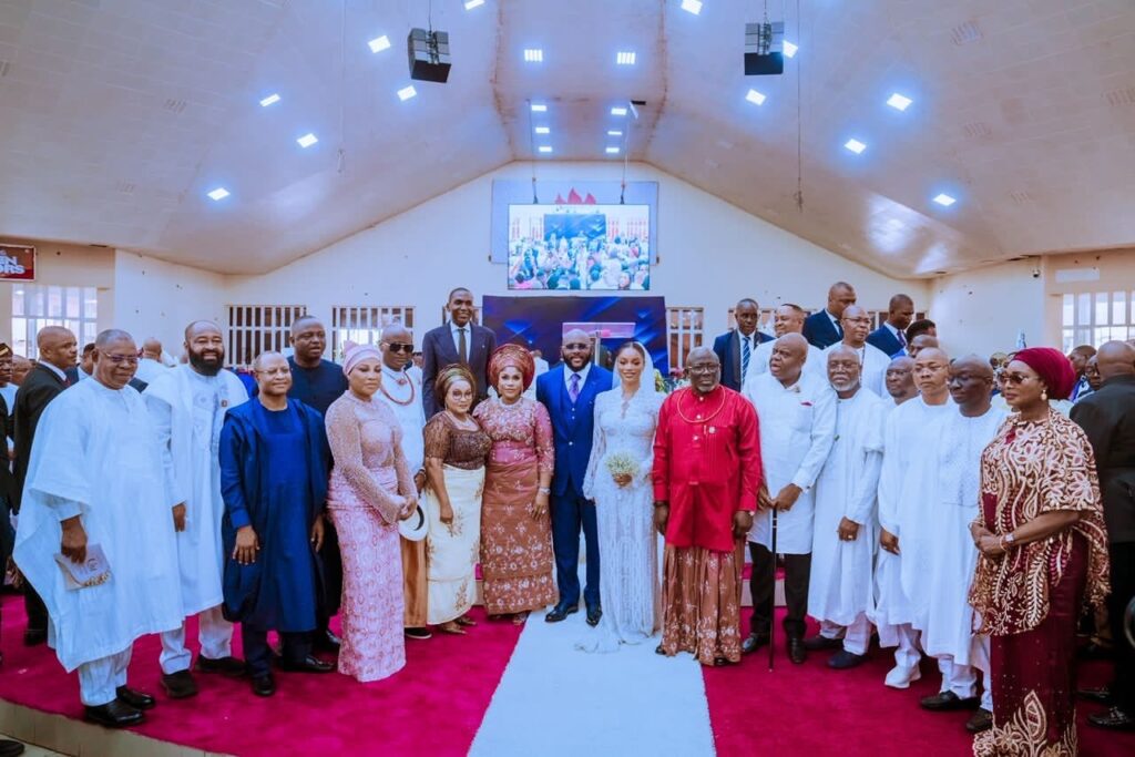 Governors, top govt functionaries, traditional rulers, others in Asaba as Oborevwori’s son, Innocent, weds Tobore