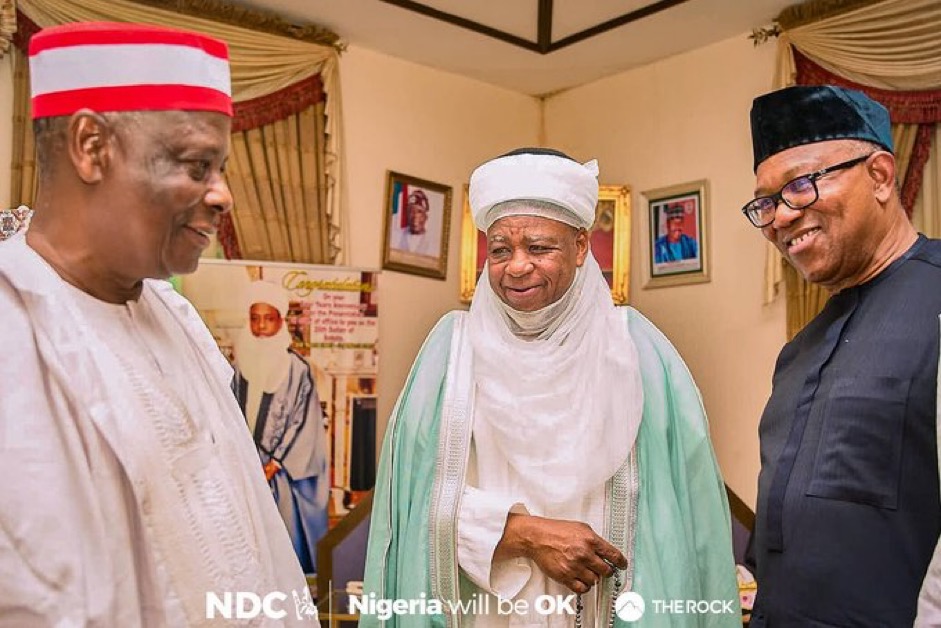 Obi visits Sultan, seeks united Nigeria free from poverty, insecurity